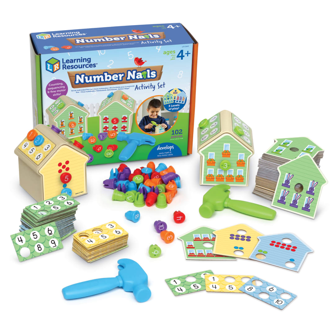 Number Nails Fine Motor Activity Set