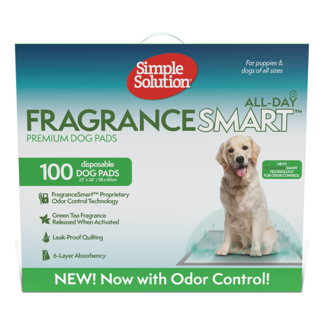 Simple Solution FragranceSmart™ Odor Control All Day Pads | Green Tea Fragrance Odor Neutralizer with Wetness Indicator | 100 ct