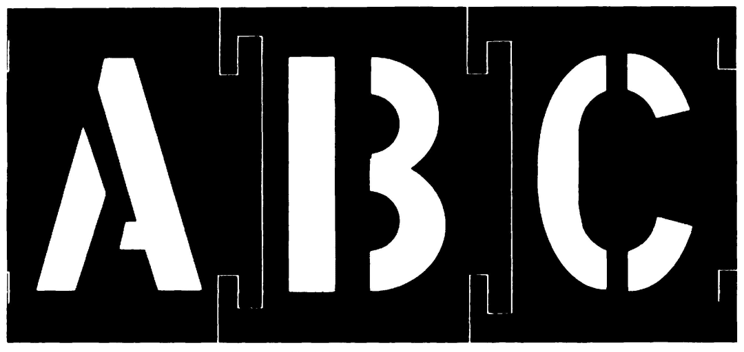 Stencil Set-Letter/Number 2" PVC 138 Pieces