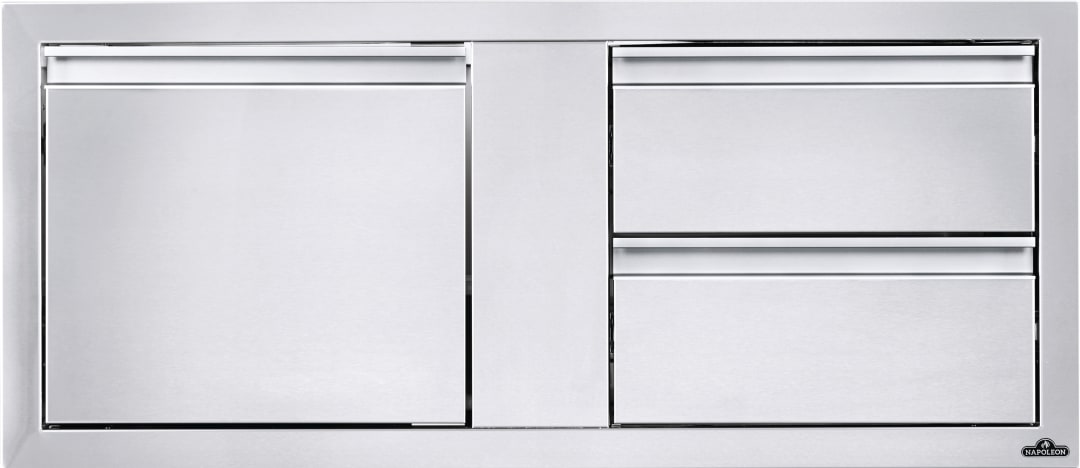 Combo de puerta sencilla de 42" x 16" y doble cajón