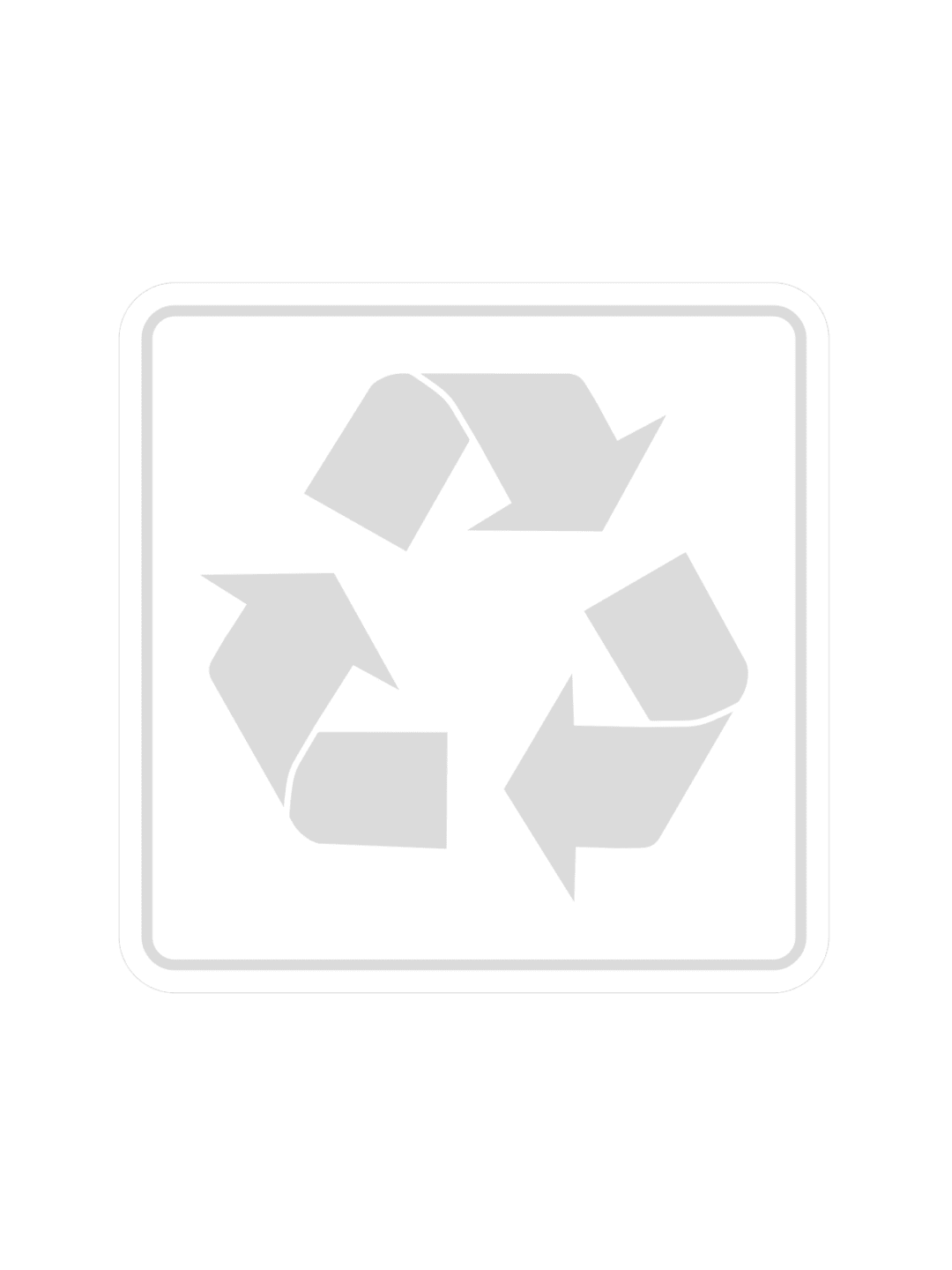  WASTE WATCHER - Label - Mobius Loop - Clear-White