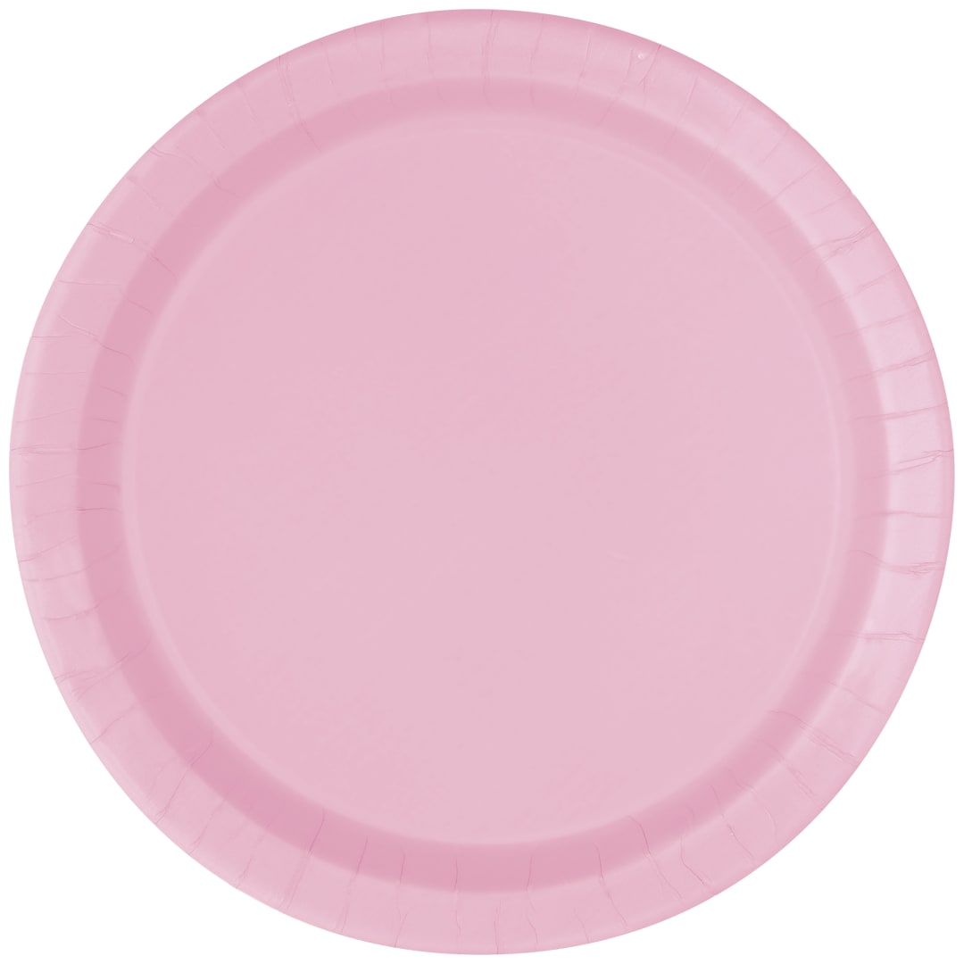 Lovely Pink Solid Round 7" Dessert Plates, 20ct