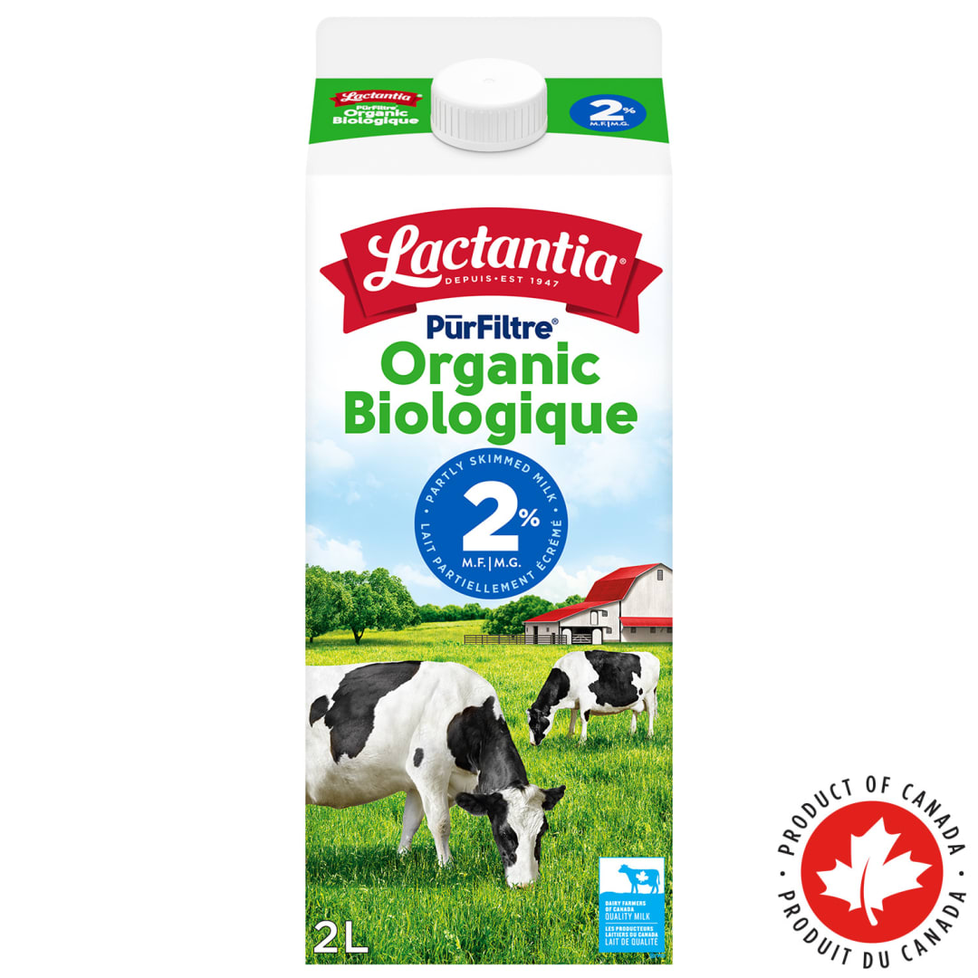 Lactantia PurFiltre Organic Partly Skimmed Milk 2%, 2L