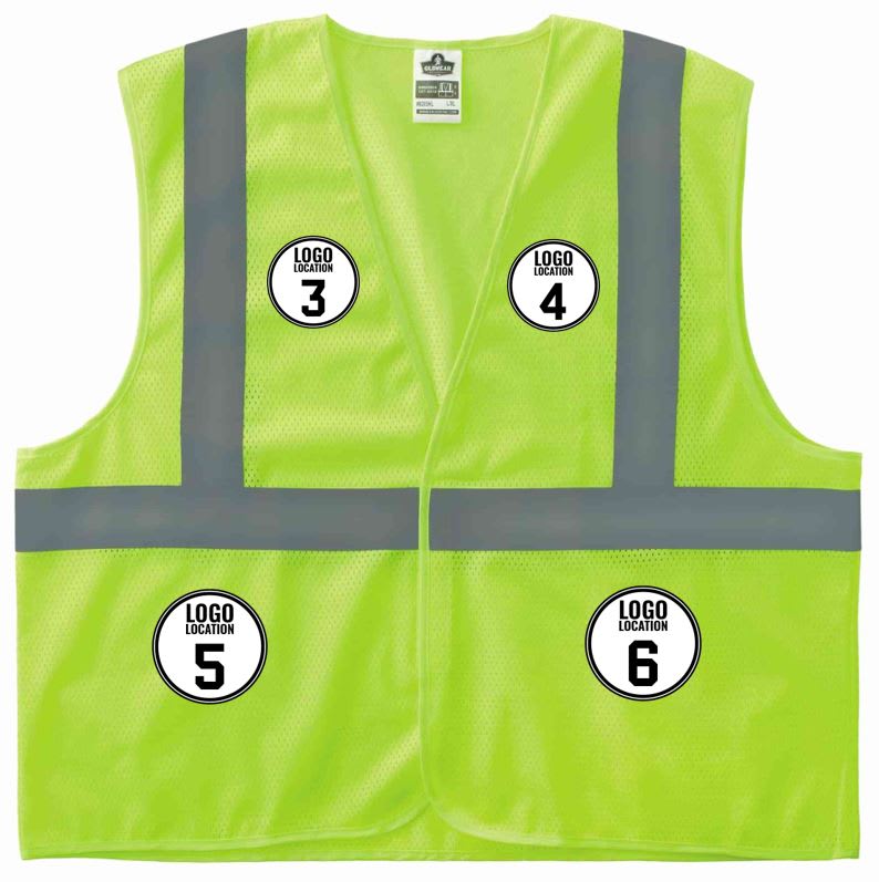 GloWear 8205HL-ECO Recycled Hi-Vis Vest - Type R, Class 2, Hook + Loop, No Pockets