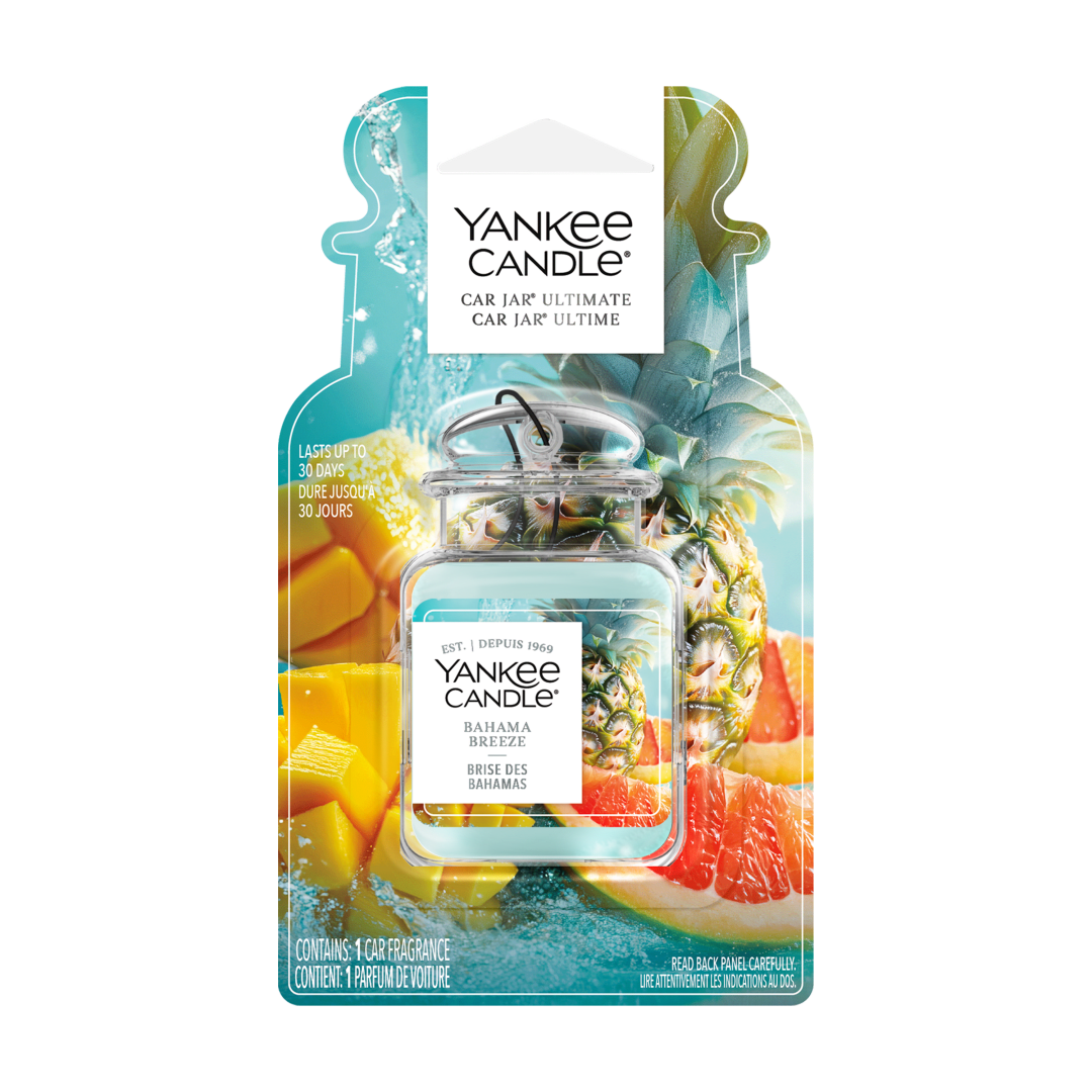 Désodorisant de voiture Yankee Candle Car Jar Ultime, brise des Bahamas