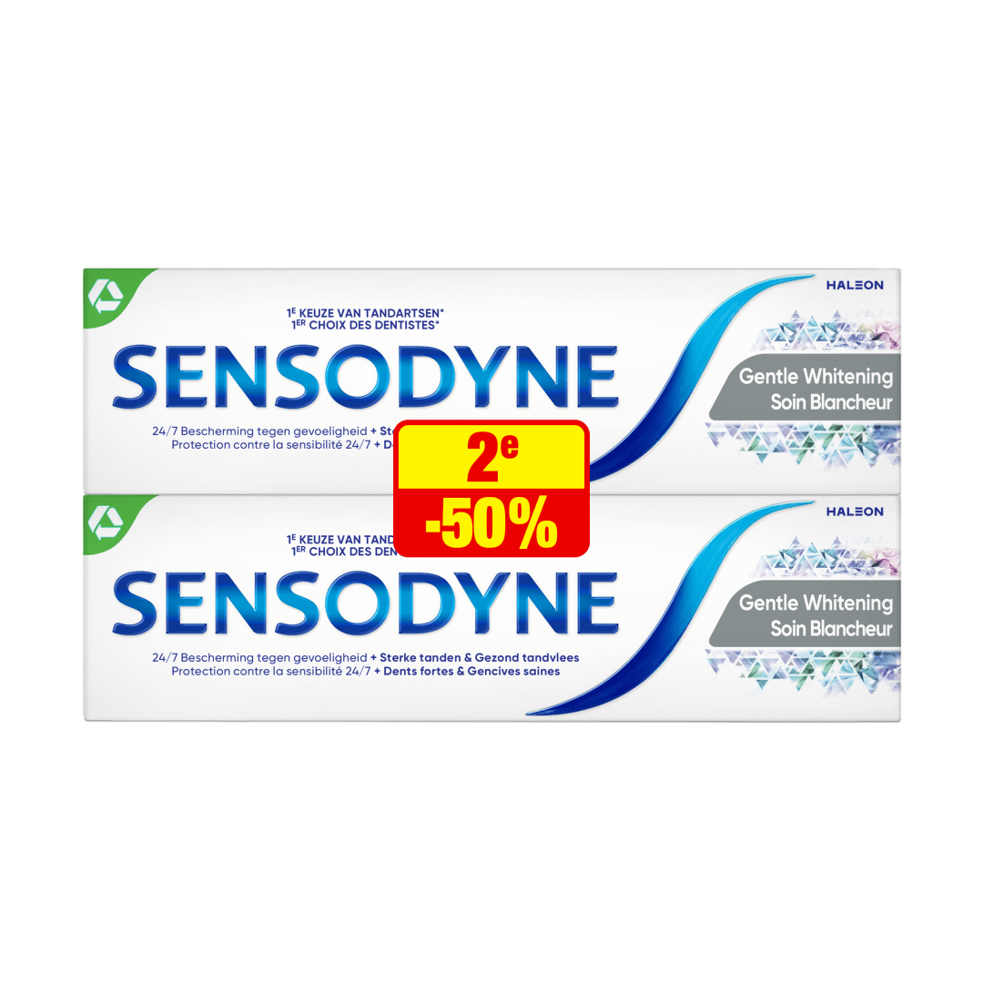 Sensodyne Gentle Whitening Dentifrice 2E -50% - Promo pack