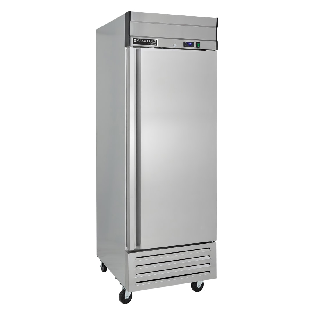 Maxx Cold V-Series 1 Door Reach-In Freezer, Bottom Mount, 27"W, 19 cu. ft. Storage Capacity, in Stainless Steel (MVF-23FDHC)