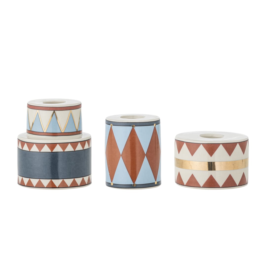 82062846 - Bitja Candle Holder, Multi, Stoneware STOCK: 80