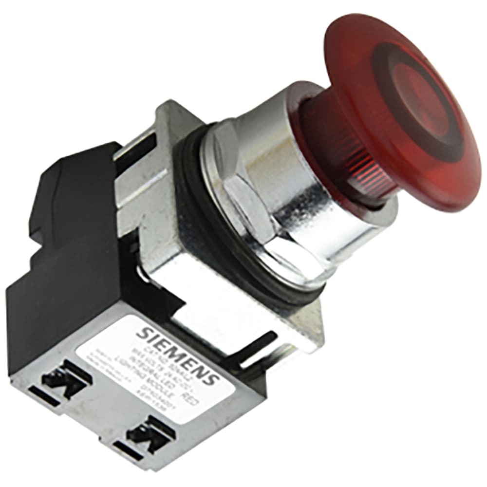 Galbreath™ Stop Button 30mm Red Mushroom 2pos Maintained 1NO-1NC Illuminated 120 Volt