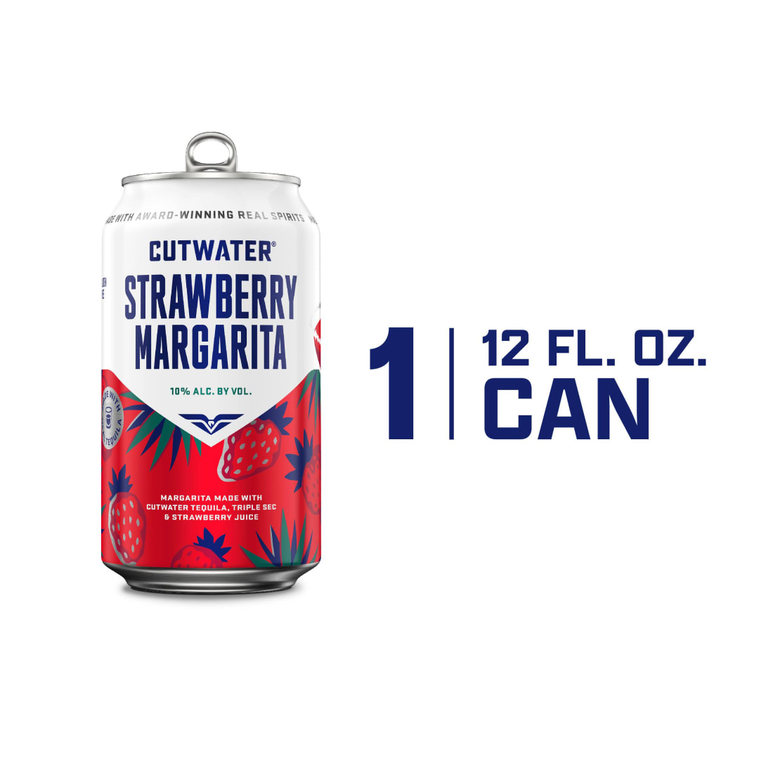 Cutwater Strawberry Margarita 12 oz Single CAN 10ABV