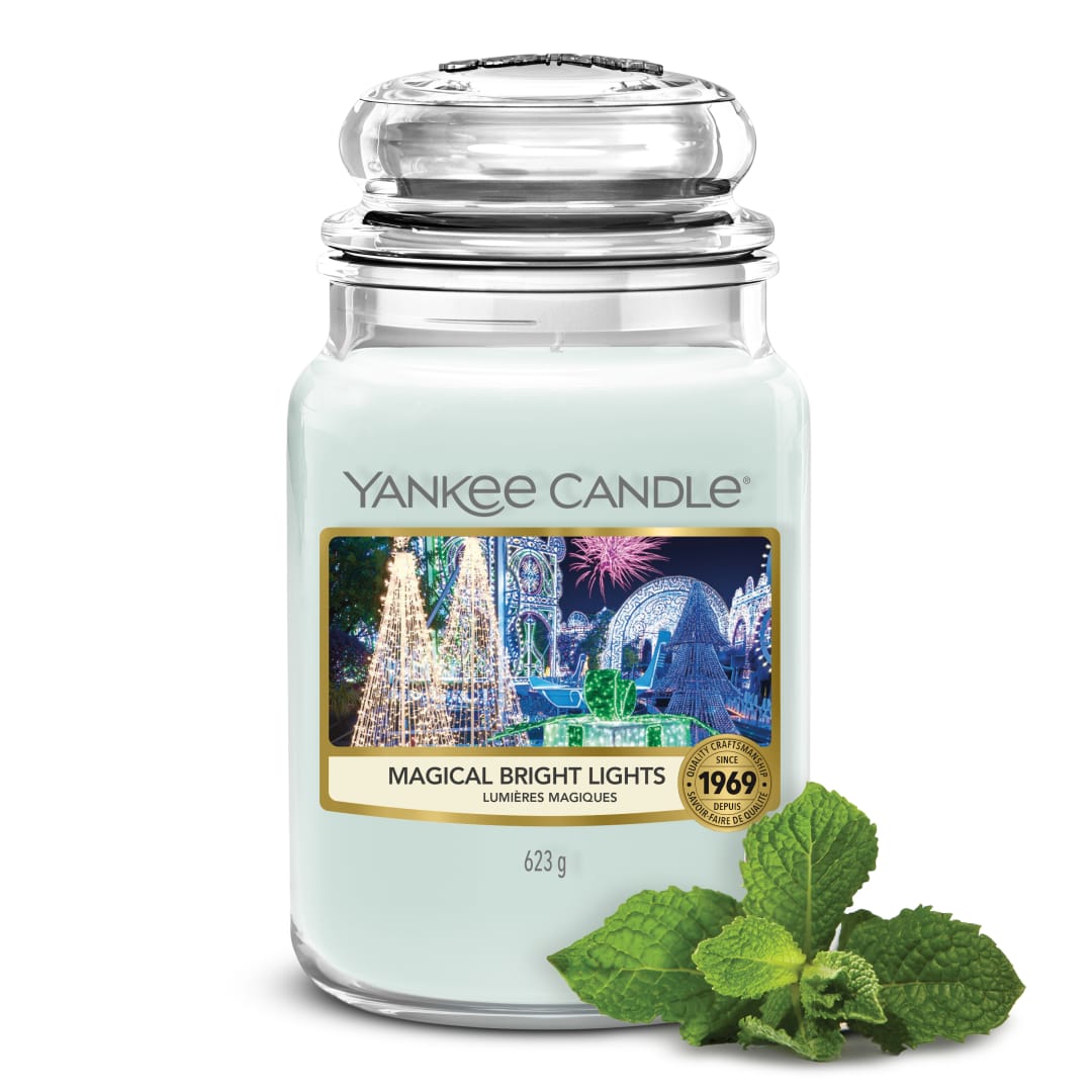 Yankee Candle Vela perfumada | Magical Bright Lights en tarro grande | Velas de larga duración: hasta 150 horas | Regalos de Navidad perfectos para mujeres