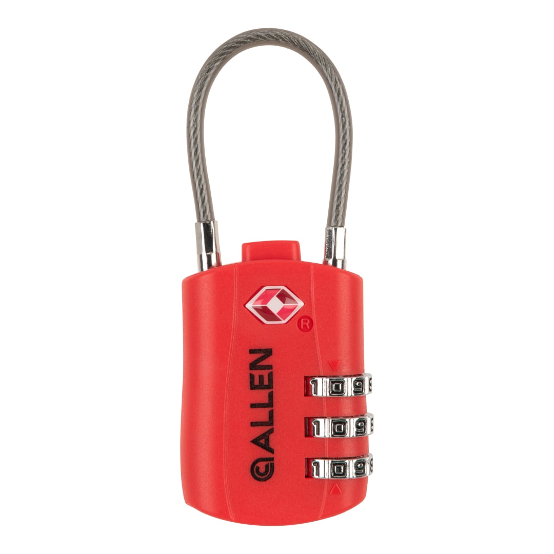 Allen Company TSA-Recognized Combination Luggage Lock, Small, Red, 1-Pack