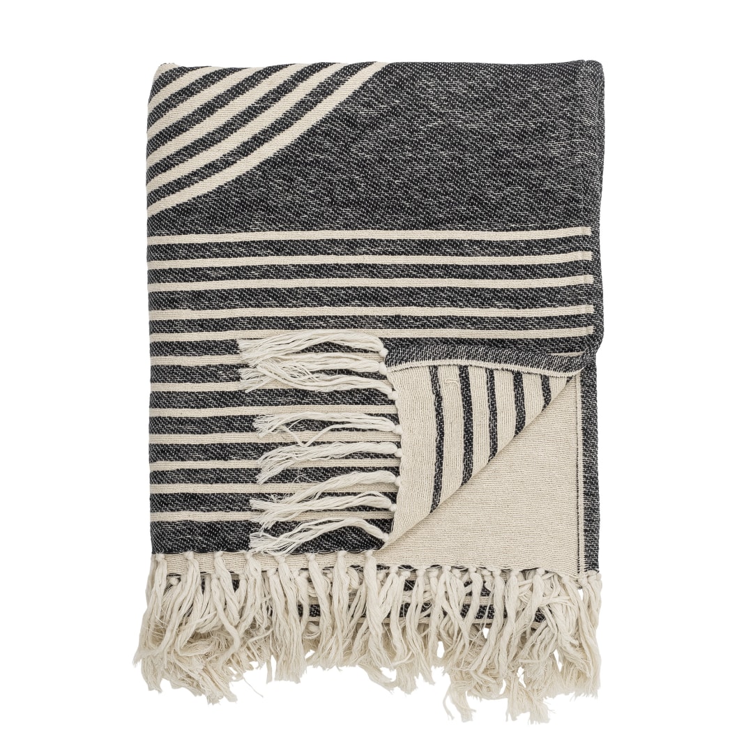 82066153 - Anek Throw, Black, Cotton STOCK: 24