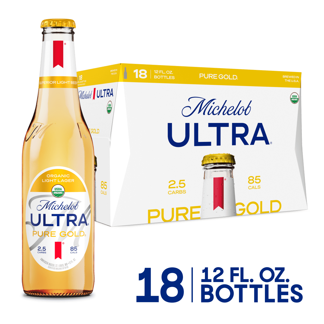 Michelob Ultra® Pure Gold® Organic Light Lager, 18 Pack 12 fl. oz. Bottles