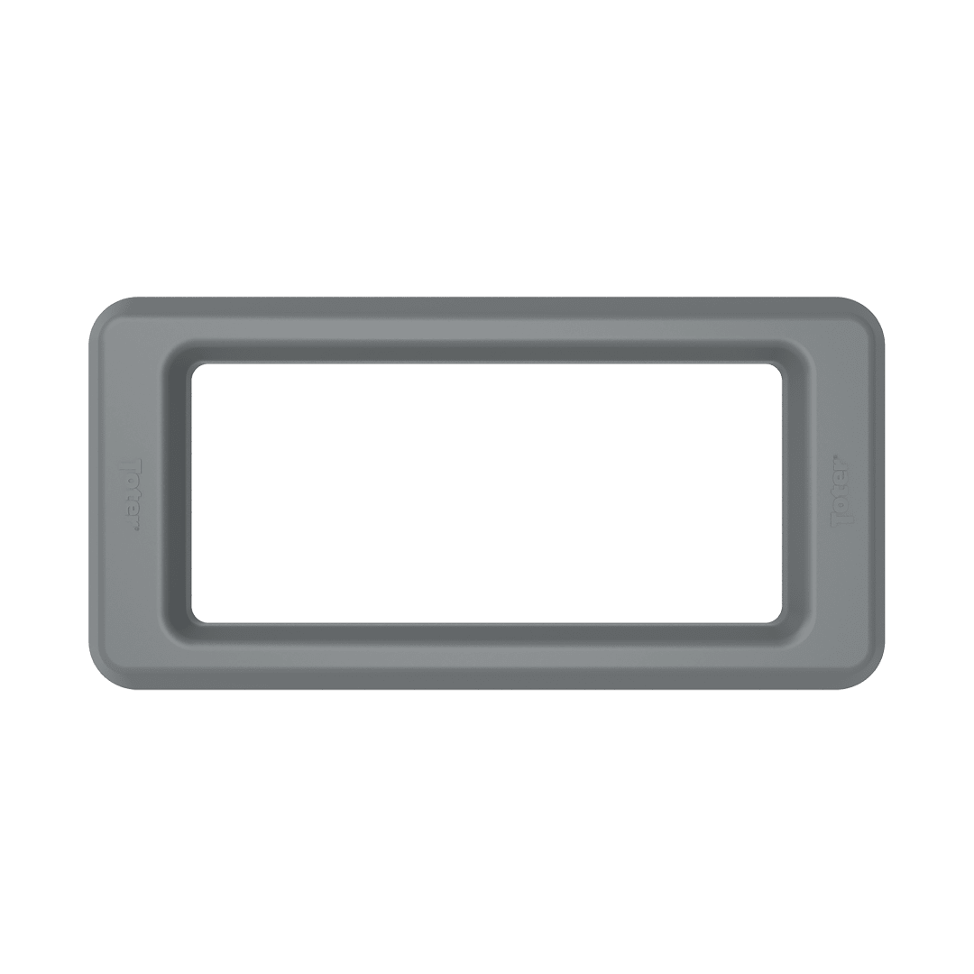 Slimline Rectangular Trash Can Lid with Open Top - Dark Cool Gray