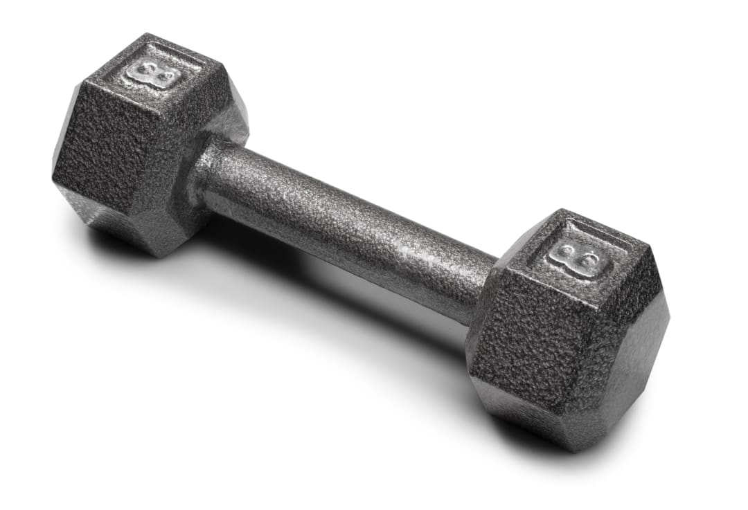8 Lb. Cast Iron Hex Dumbbell