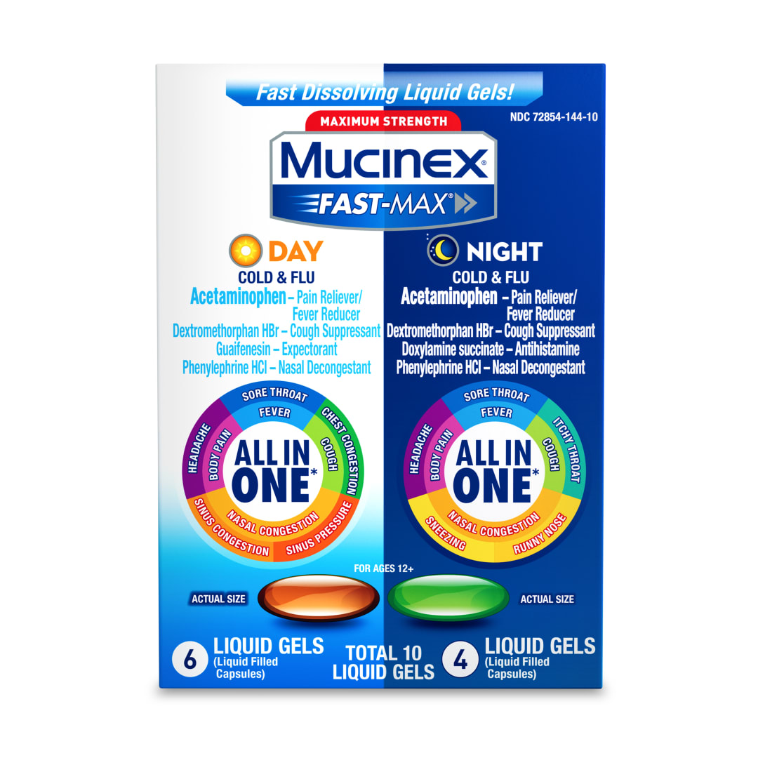 MUCINEX® FAST-MAX® Liquid Gels - Day Night Hydra Cold & Flu 24/10 ct.