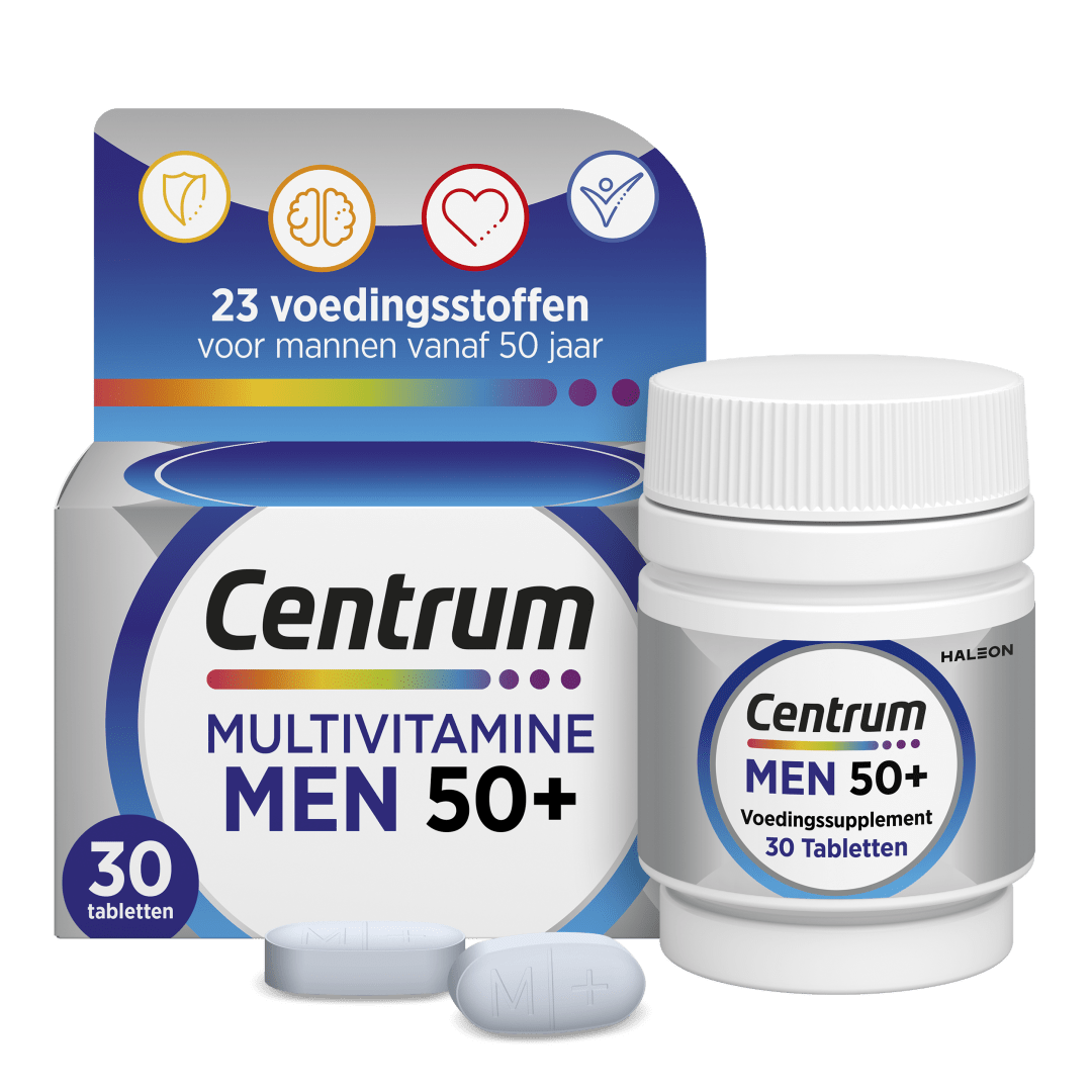Centrum Men 50+ Multivitaminen Tabletten, 30 stuks