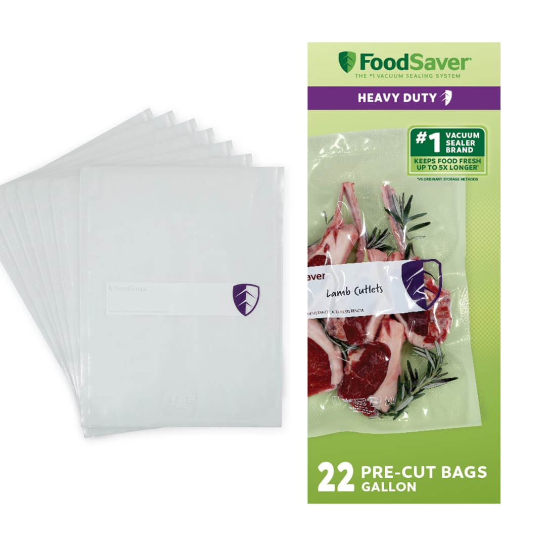 FoodSaver Heavy Duty Gallon Vacuum Seal Bags, 3.78 L, 22 Count, BPA-Free Freezer Bags