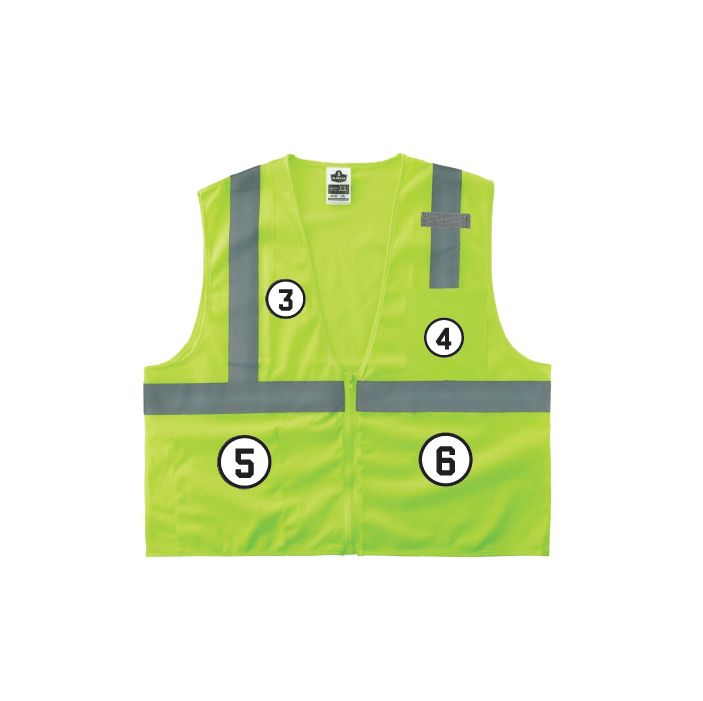GloWear 8210Z Hi-Vis Safety Vest - Type R, Class 2, Zipper