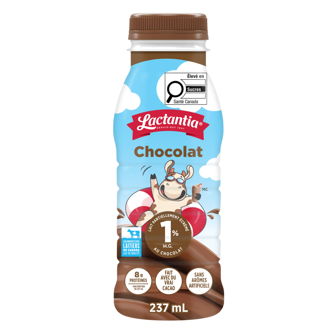 Lactantia Chocolate Partly Skimmed Milk, 1%, 237mL