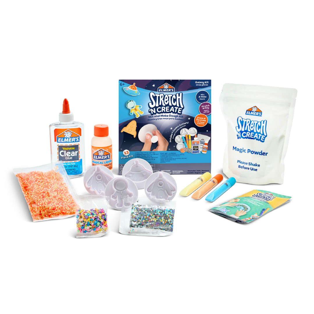 Elmer’s Stretch 'N Create Dough Kit, 3 Ways to Play, Galaxy Kit, 13 Piece Kit