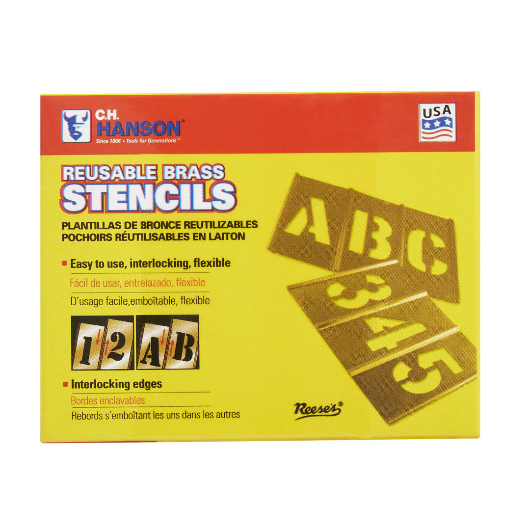 Stencil Set-Numbers 1/2" Brass 15 Pieces