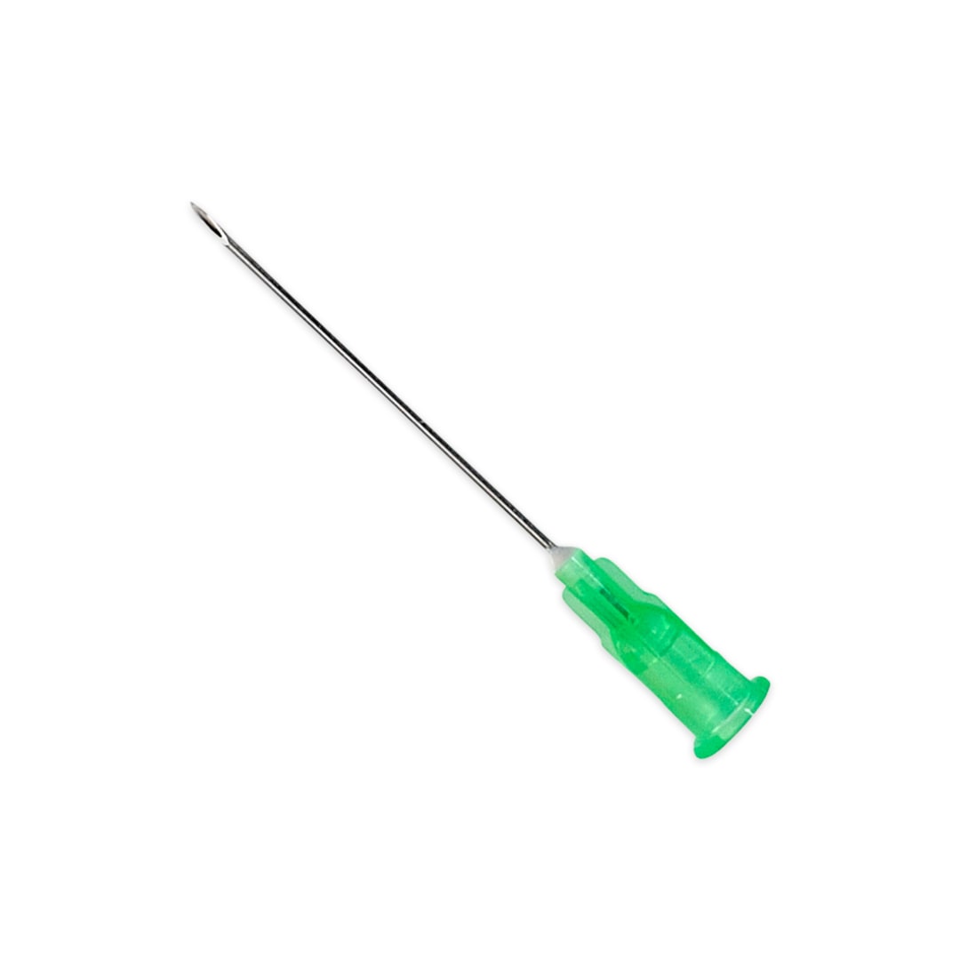 KRUUSE Vet Hypodermic Needle, Green, 21G x 1½″, 0.80 x 40mm, Sterile