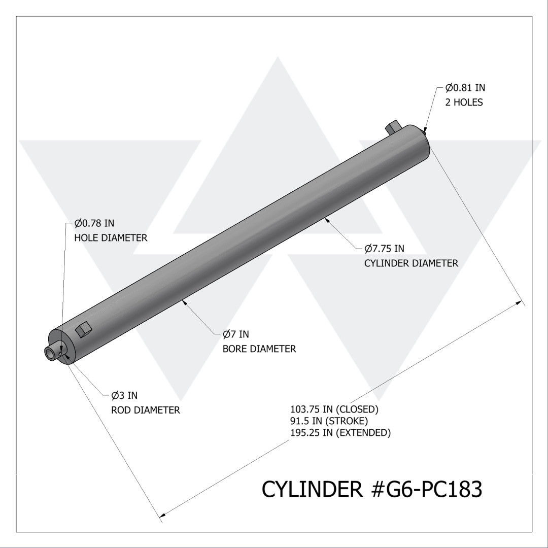 Wastebuilt® Replacement for Winch Cylinder