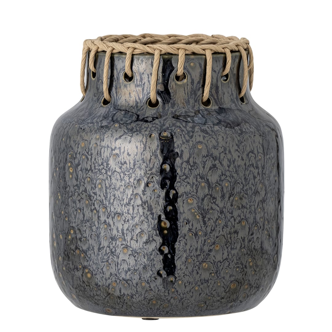 82053753 - Janel Vase, Black, Ceramic STOCK: 36