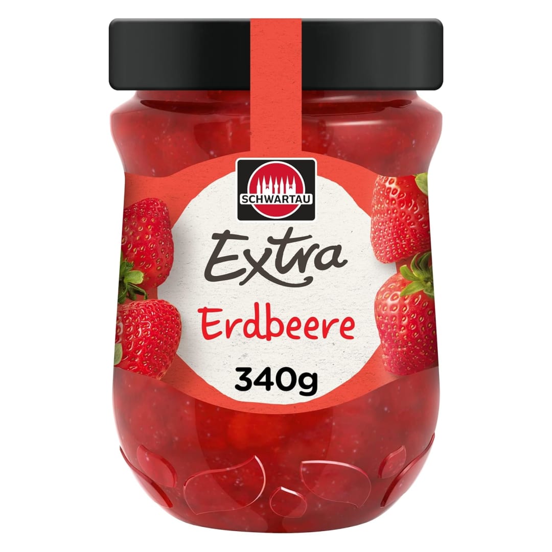 Schwartau Extra Erdbeermarmelade 340g – Perfekt für das sommerliche Frühstück im Freien
