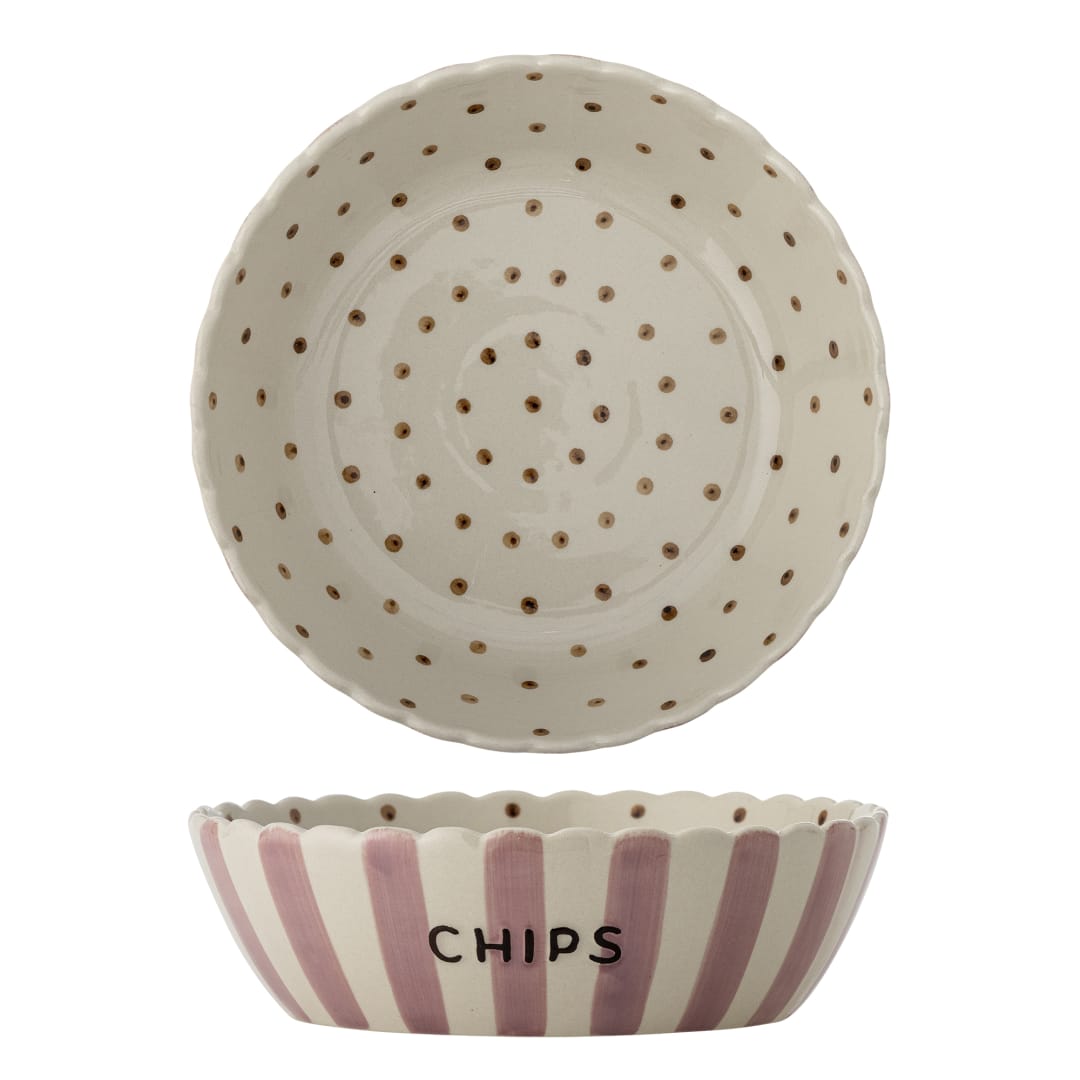82069735 - Chip Bowl, Rose, Stoneware STOCK: 0