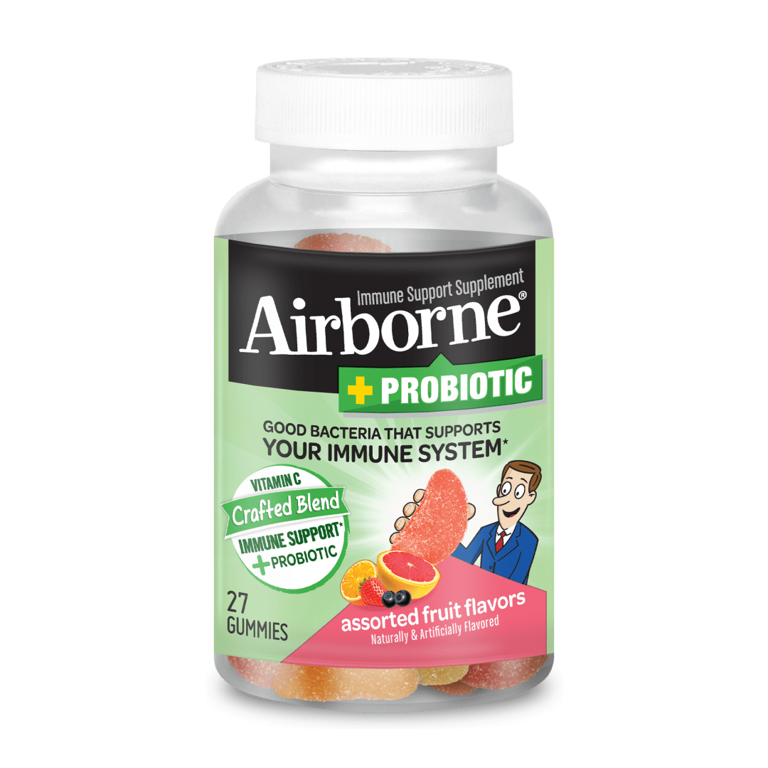 AIRBORNE® Gummies Plus Probiotic - Assorted Fruit 12/27 ct.