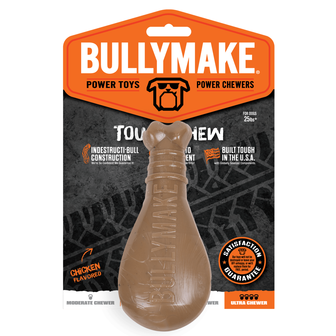 BULLYMAKE Tough Chew Tan Turkey Leg - Chicken Flavored