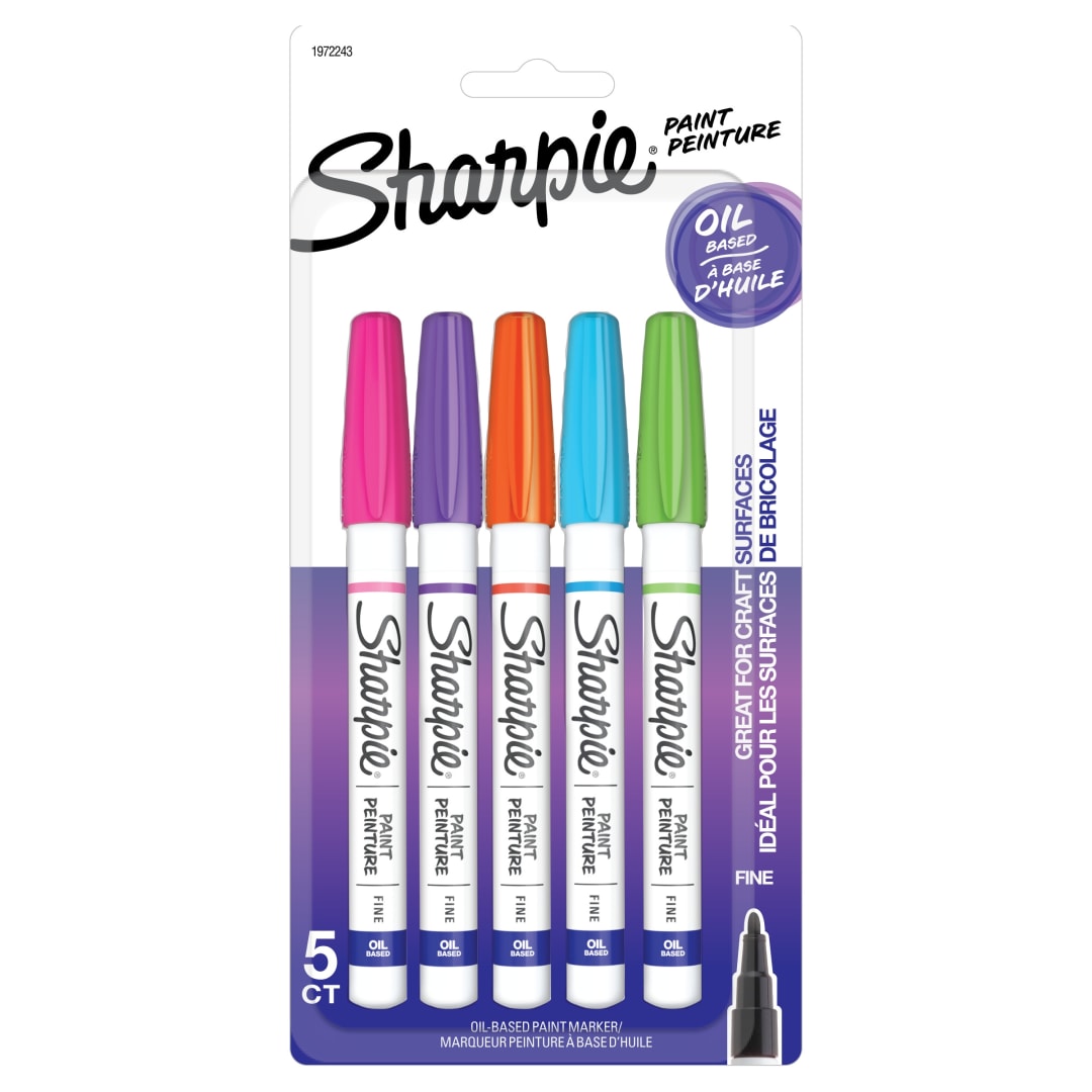 SHARPIE PAINT MKRS 5CT ASST FSH-OILBASED