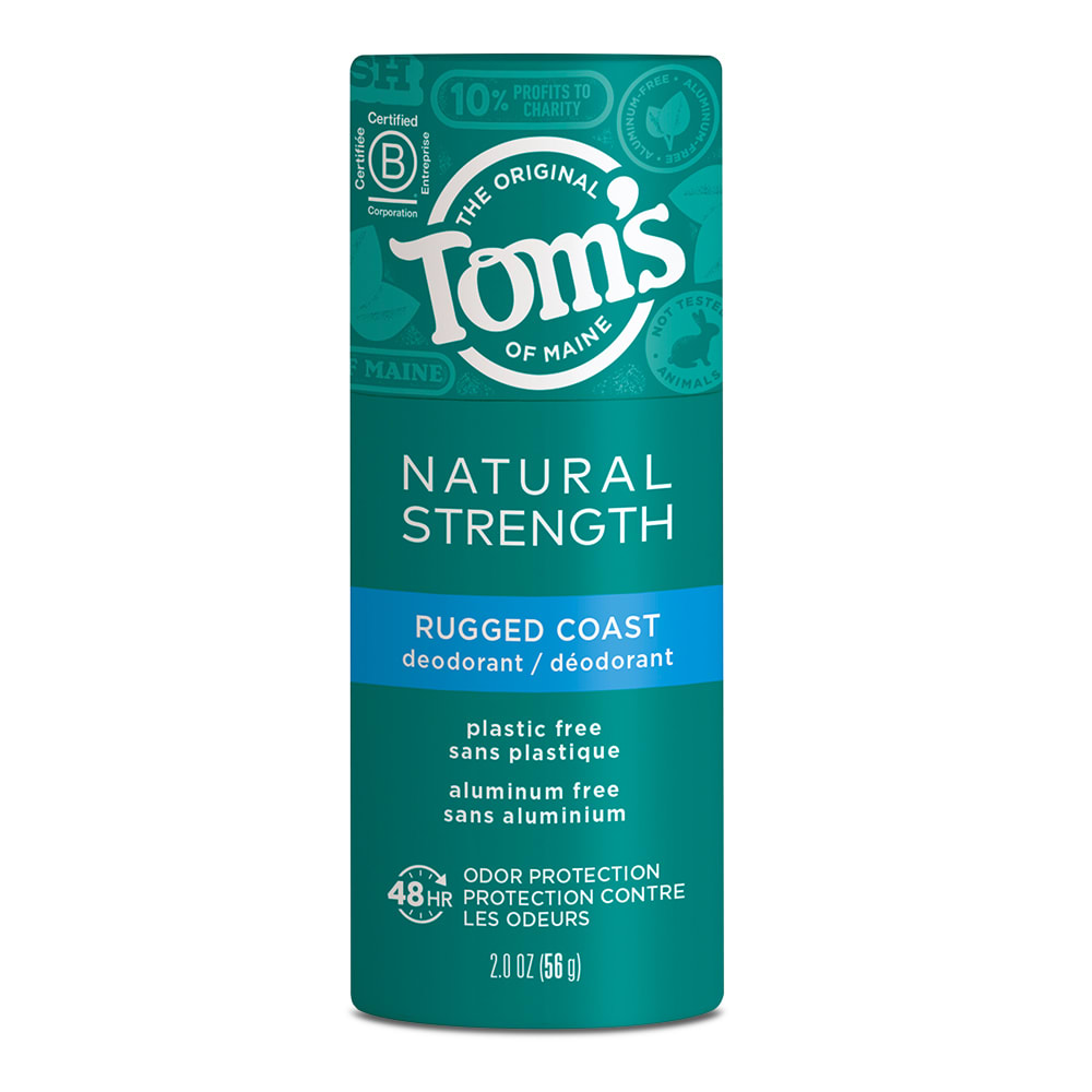 Tom's of Maine Natural Strength Aluminum-Free Deodorant for Men, Rugged Coast, 2.7 oz.