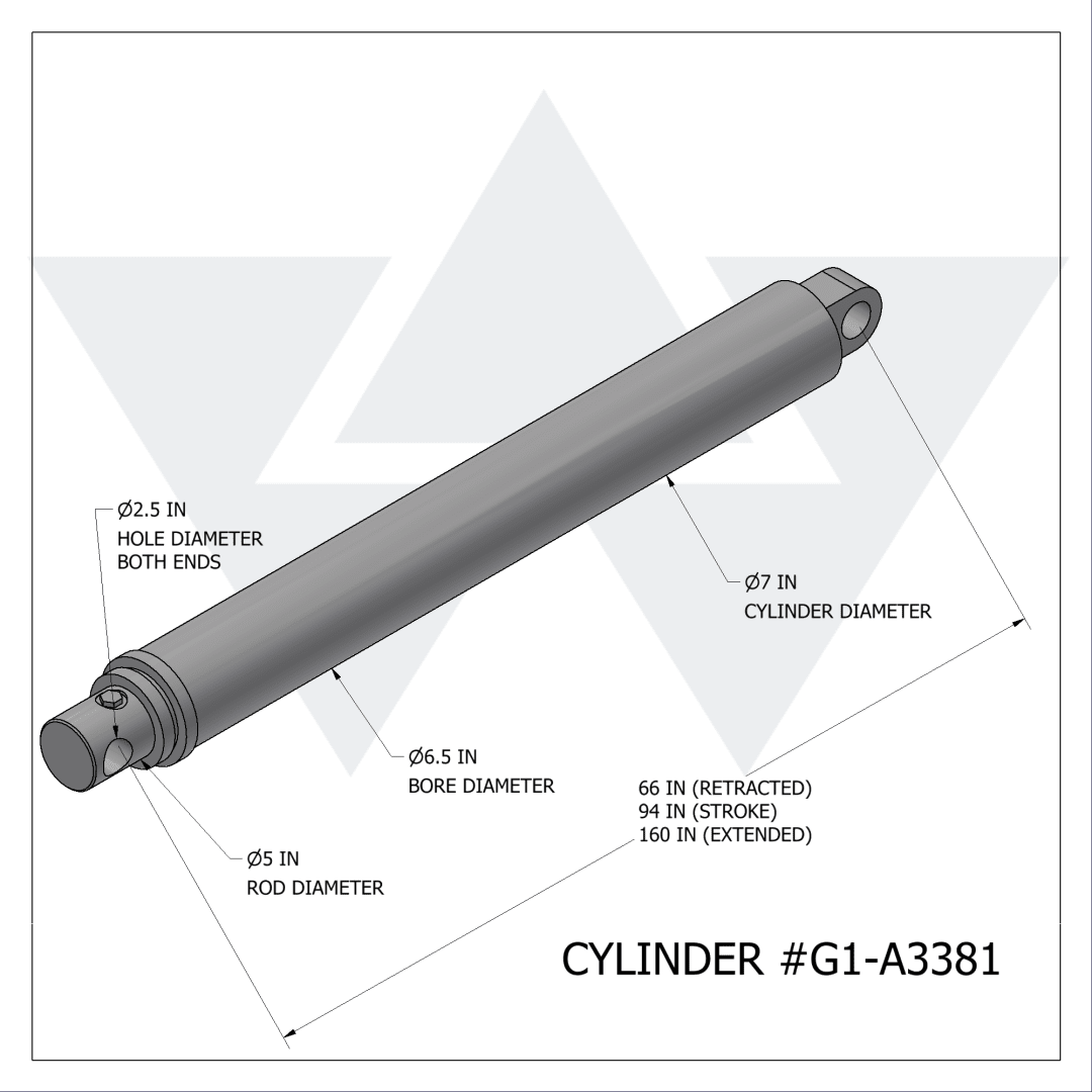 Galbreath™ Double Acting Cylinder 6-5X94 Lift