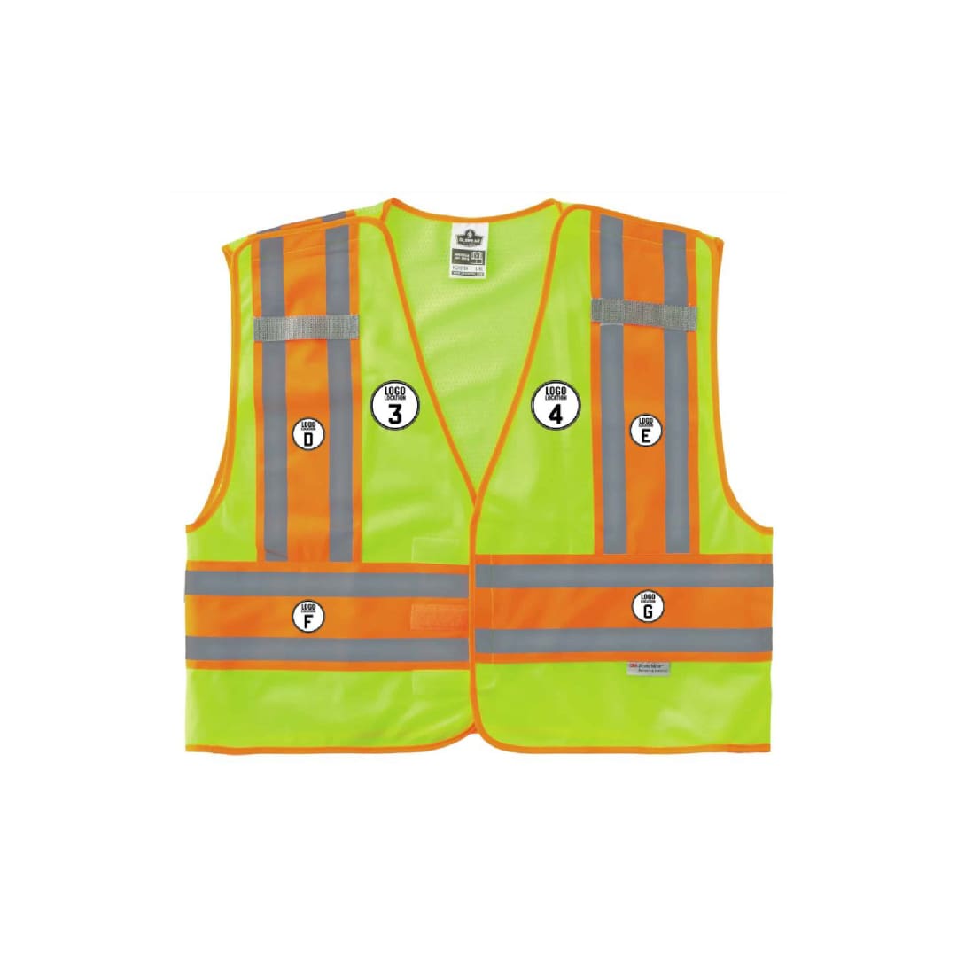 GloWear 8245PSV Two-Tone Hi-Vis Public Safety Vest - Type P, Class 2