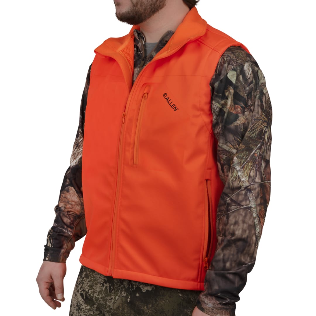 Allen Company Softshell Blaze Hunting Vest, Men’s, Large, Blaze Orange