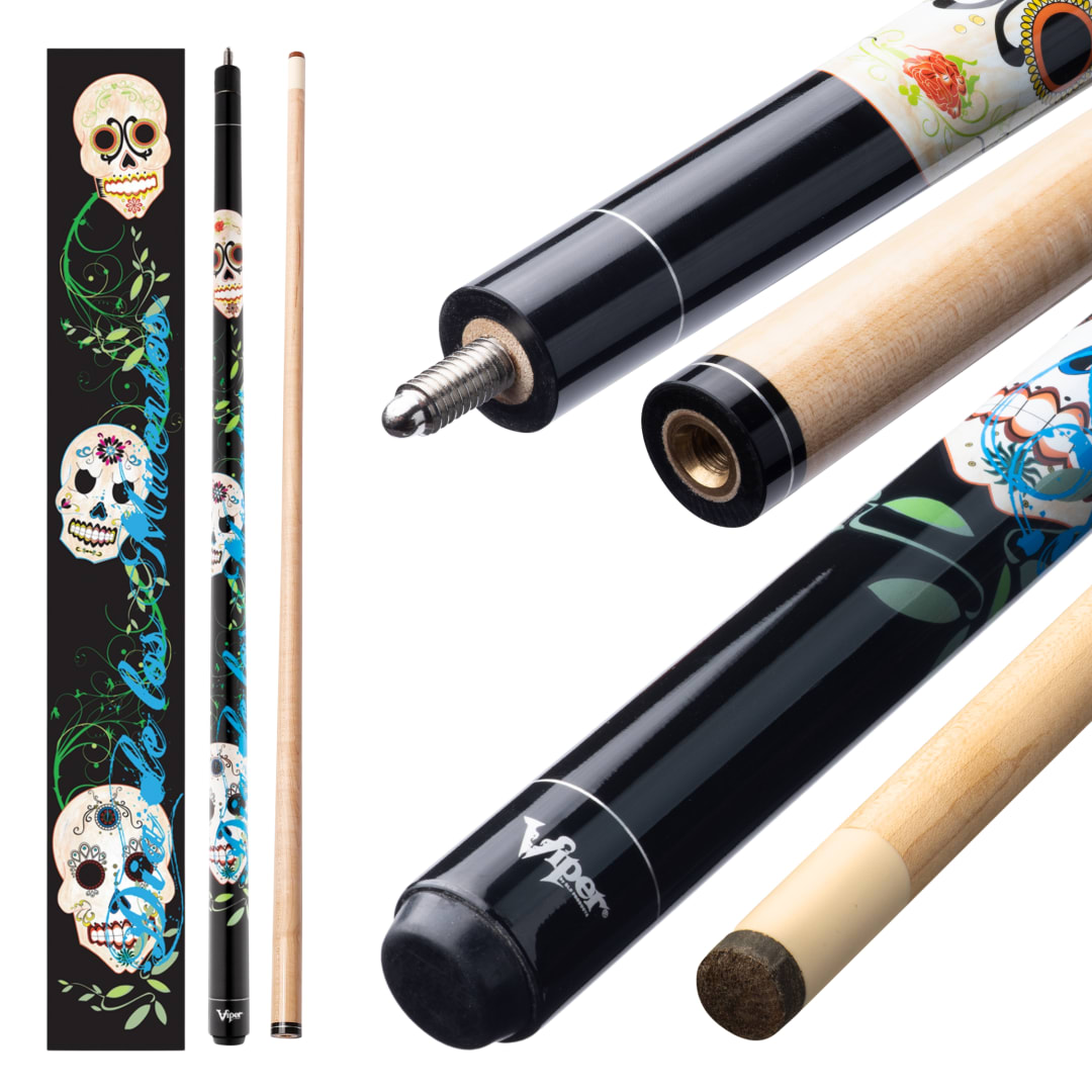 Viper Underground Dia de los Muertos Billiard/Pool Cue Stick 18 Ounce