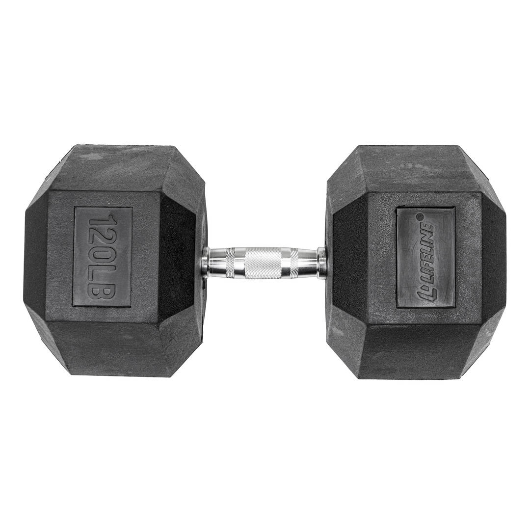 Lifeline Hex Rubber Dumbbell -