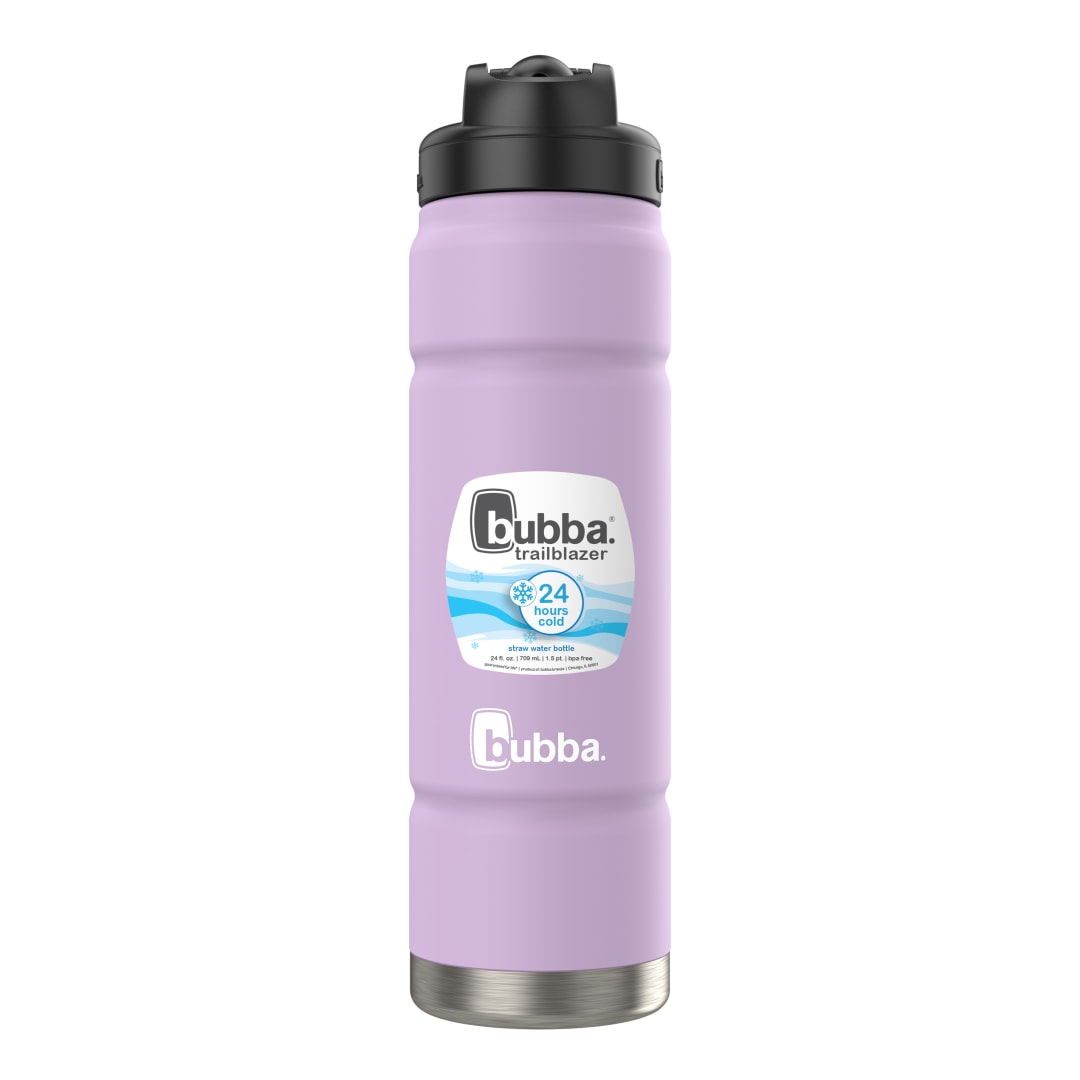 bubba® Botella de Agua Trailblazer, de Acero Inoxidable, con Pajita, 24 oz, Lavanda