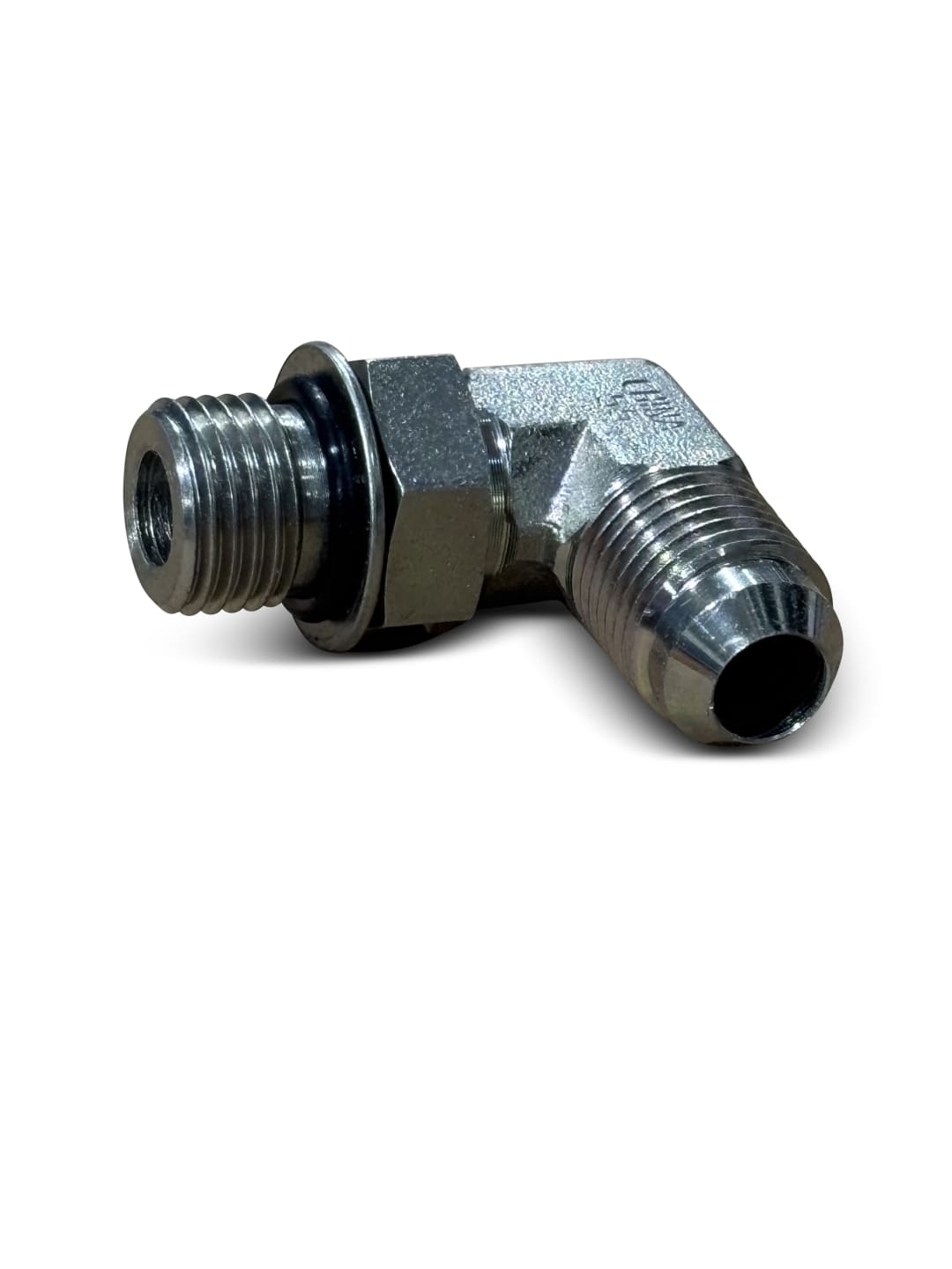 Aeroquip Adapter 3/8 SAE MORB X 3/8 MJIC 90DEG