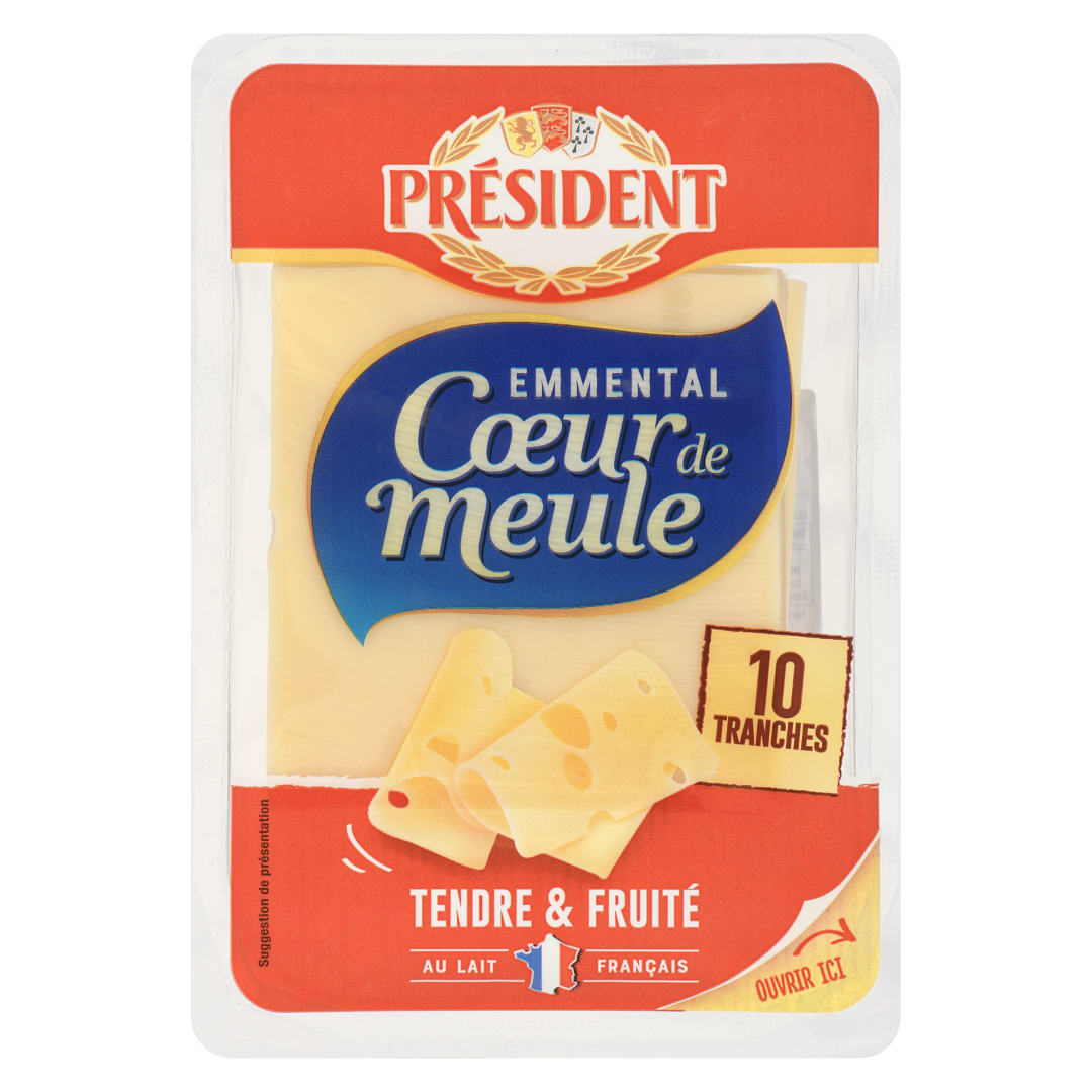 Président Emmental Cheese Slices - Coeur de Meule, 150g