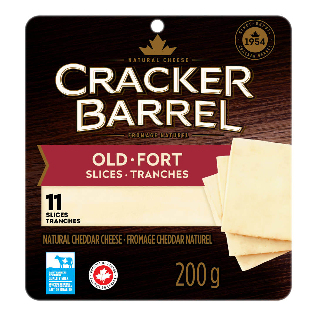Cracker Barrel Old Cheddar Cheese Slices, 200g