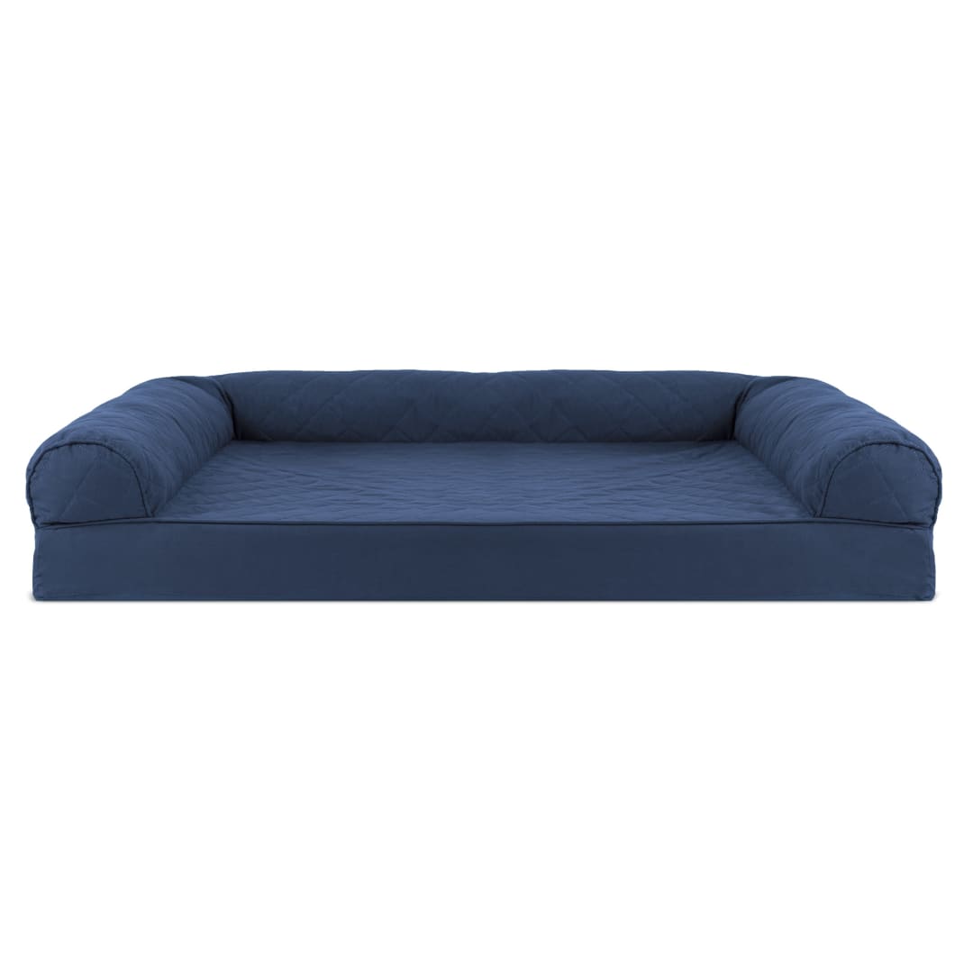 FurHaven Quilted Full Support Mattress Sofa Pet Bed, Ensign Blue, Jumbo