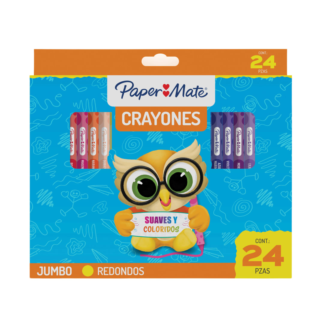 PAPER MATE 24CT THICK ROUND CRAYONS