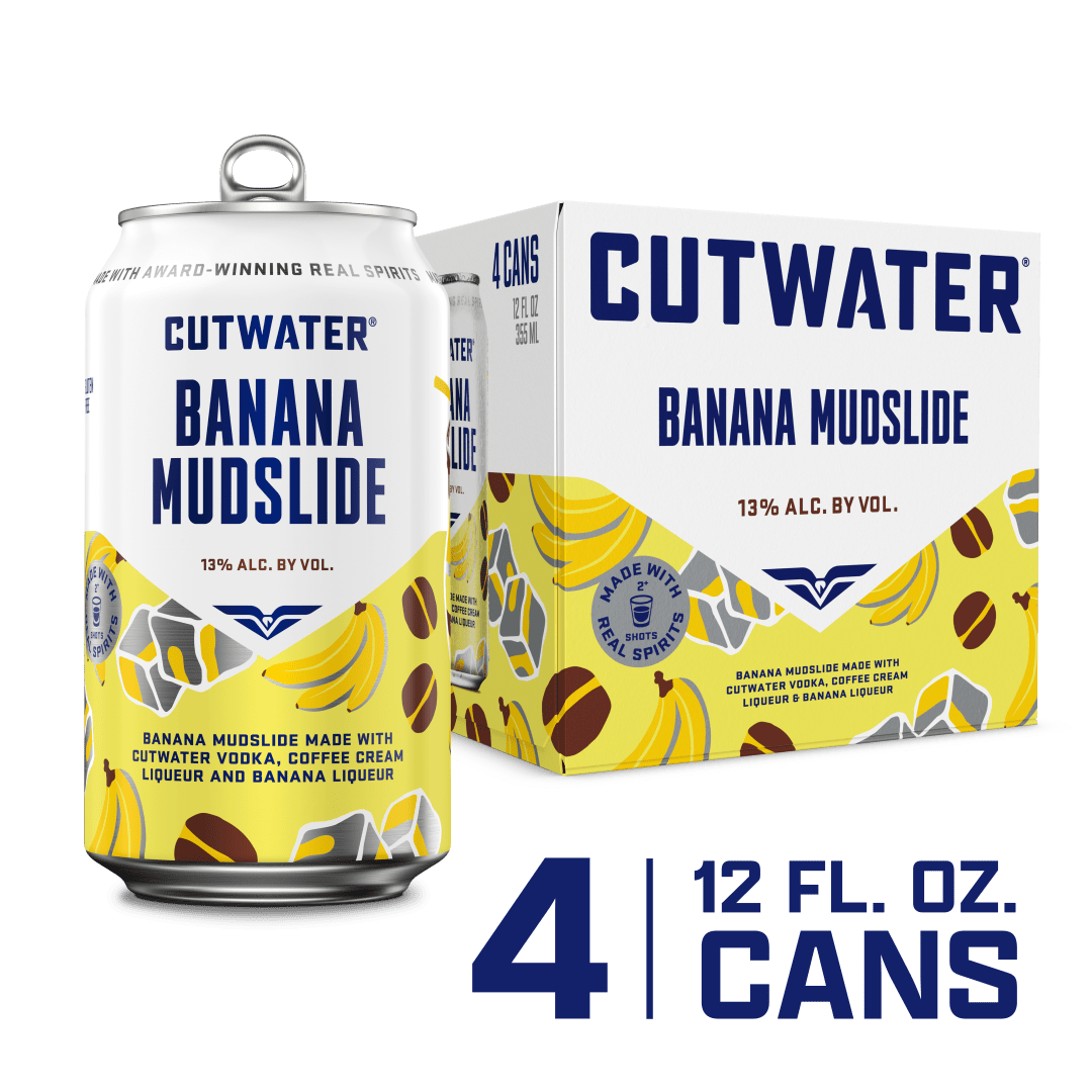 Cutwater Banana Mudslide, 4 pack 12 fl oz Cans 