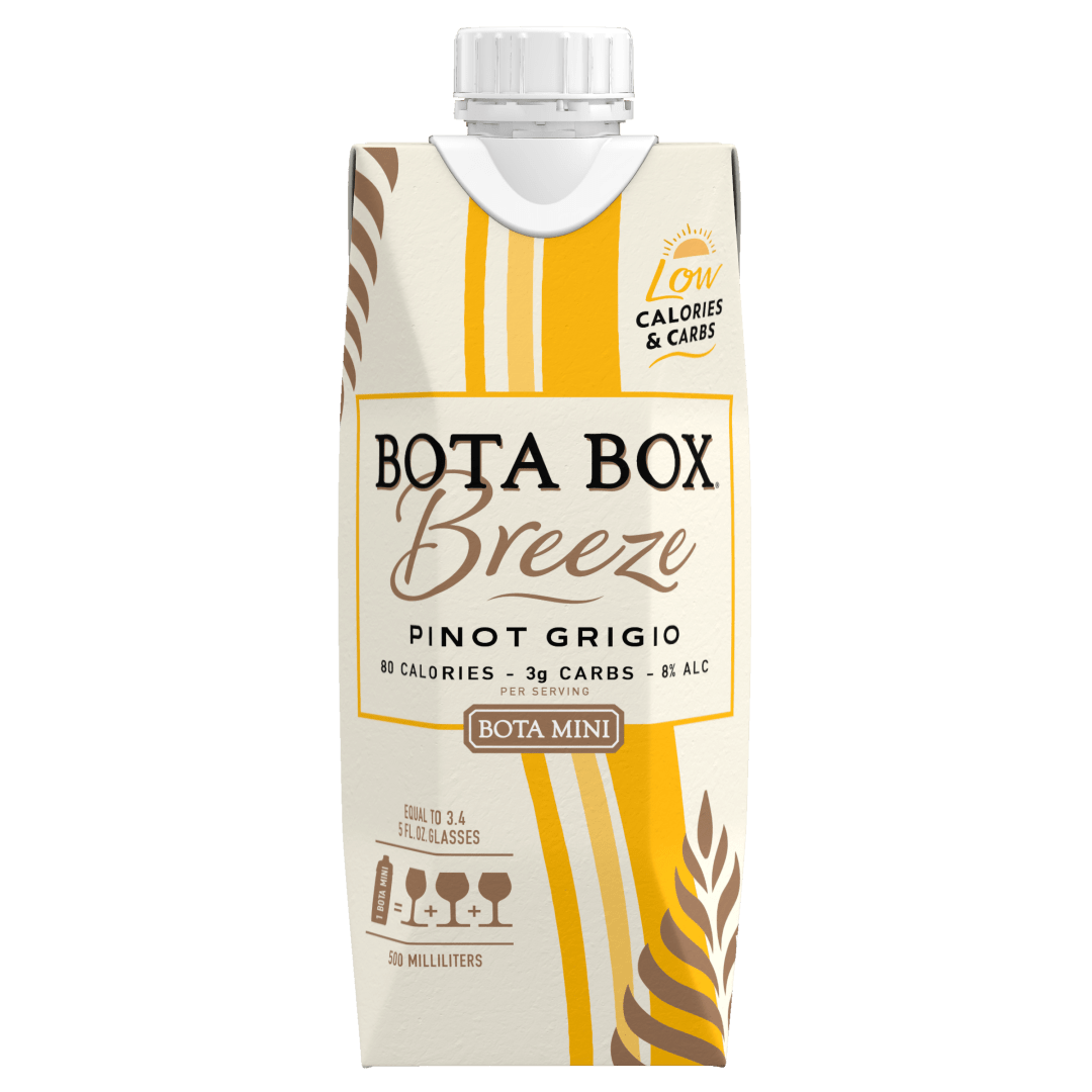 Bota Breeze Mini Pinot Grigio White Wine, 500ml (3 Glasses), 8% ABV