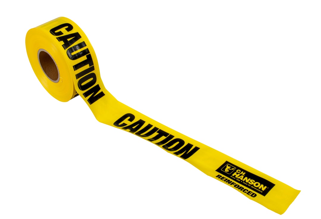 Barricade Tape-CAUTION 500'x3"x5Mil Reinforced